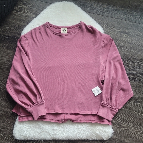 NWT Free People Ready For This Tee in Washed Amathyst Sz XS (Very Oversized) - Picture 2 of 8